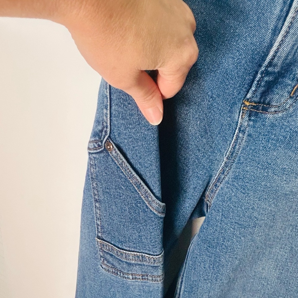 Stylish Blue Wide Leg Women's Jeans - Picture 6 of 8